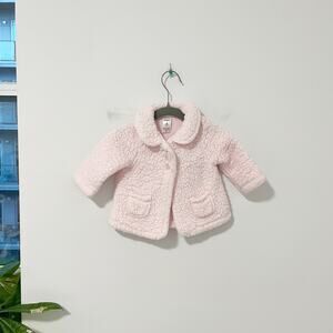 Carter's Baby Girl Pink Sherpa Sweater Jacket Size 6 Months